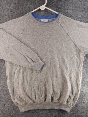 VTG Maus & Hoffman Italy Sweater Gray Blue Knit Medium Wool Cashmere Blend